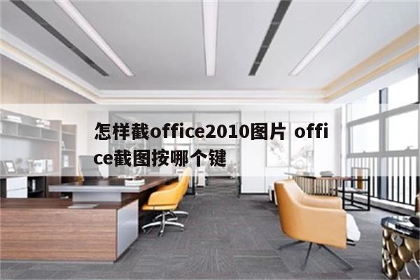 怎样截office2010图片 office截图按哪个键
