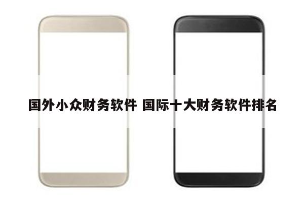 国外小众财务软件 国际十大财务软件排名