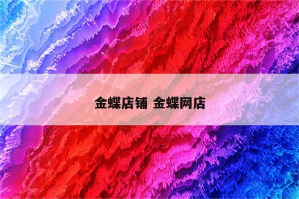 金蝶店铺 金蝶网店