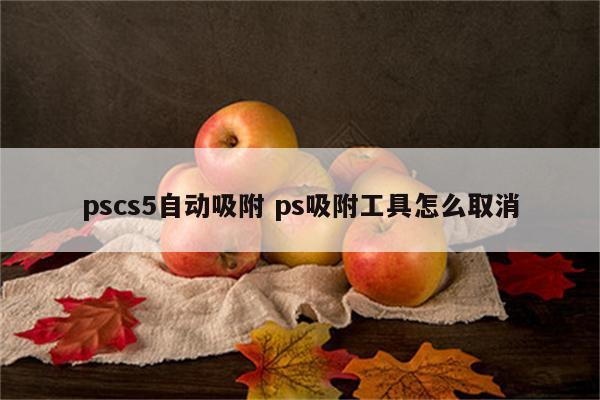 pscs5自动吸附 ps吸附工具怎么取消