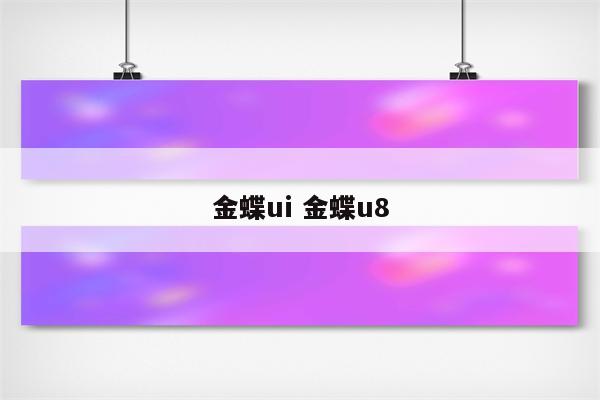 金蝶ui 金蝶u8