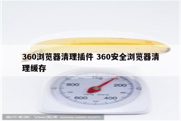 360浏览器清理插件 360安全浏览器清理缓存