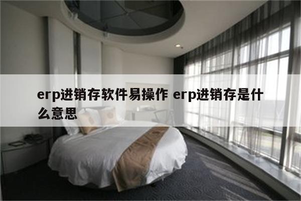 erp进销存软件易操作 erp进销存是什么意思
