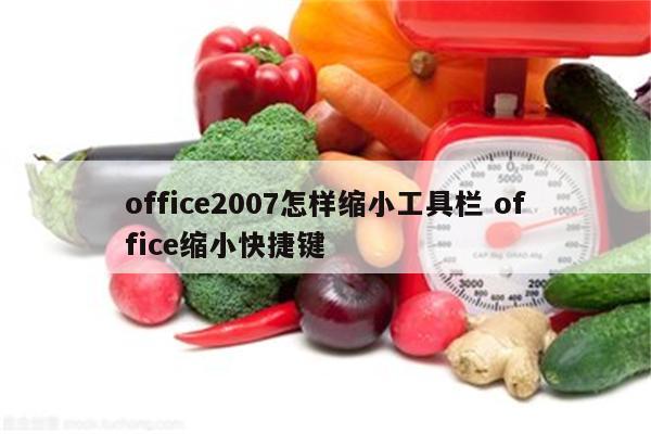 office2007怎样缩小工具栏 office缩小快捷键