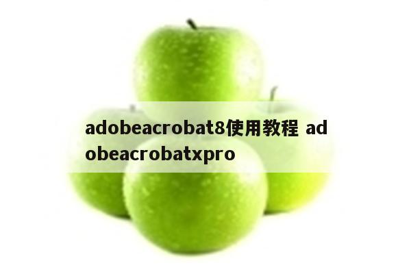 adobeacrobat8使用教程 adobeacrobatxpro
