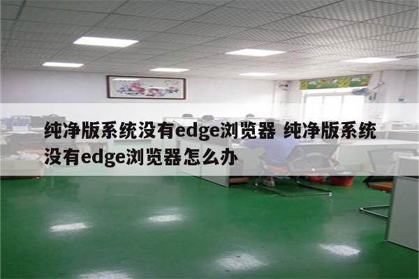 纯净版系统没有edge浏览器 纯净版系统没有edge浏览器怎么办