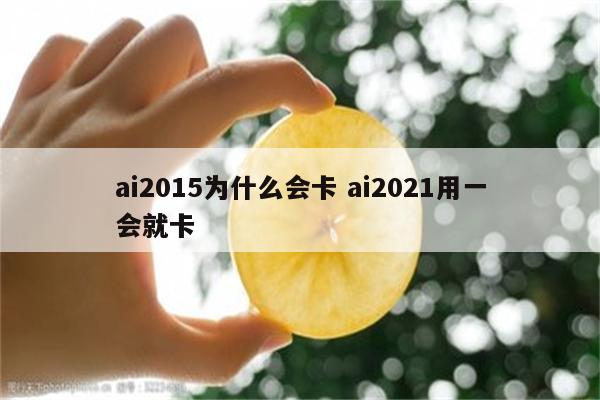 ai2015为什么会卡 ai2021用一会就卡