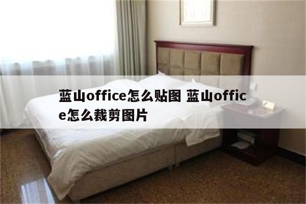 蓝山office怎么贴图 蓝山office怎么裁剪图片