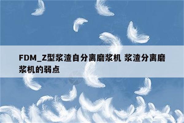 FDM_Z型浆渣自分离磨浆机 浆渣分离磨浆机的弱点