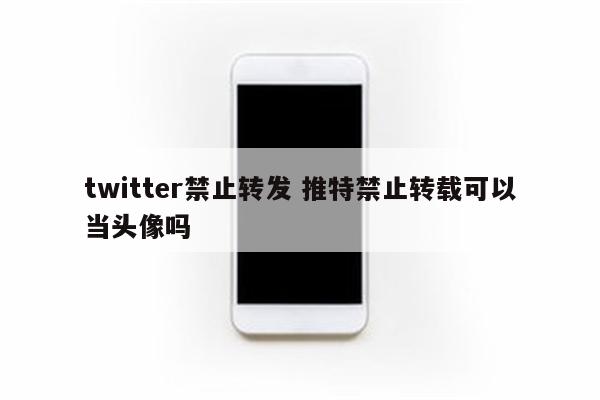 twitter禁止转发 推特禁止转载可以当头像吗