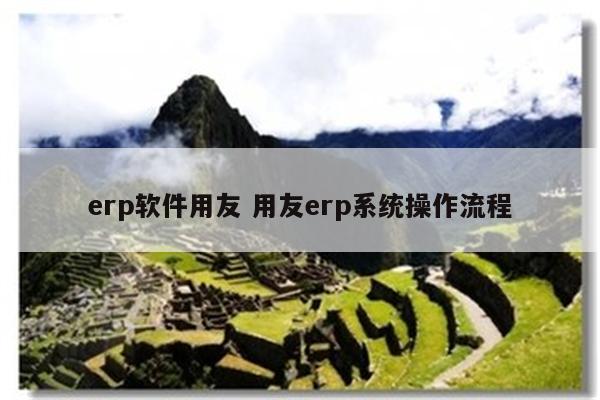 erp软件用友 用友erp系统操作流程