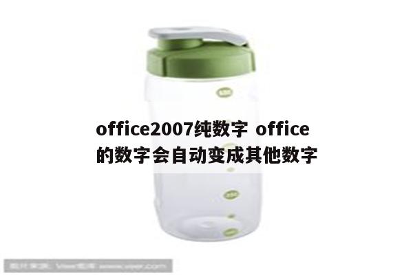 office2007纯数字 office的数字会自动变成其他数字