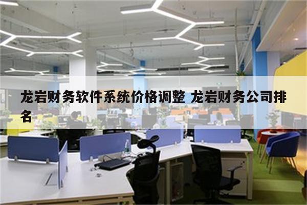 龙岩财务软件系统价格调整 龙岩财务公司排名