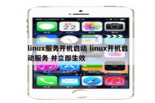 linux服务开机启动 linux开机启动服务 并立即生效