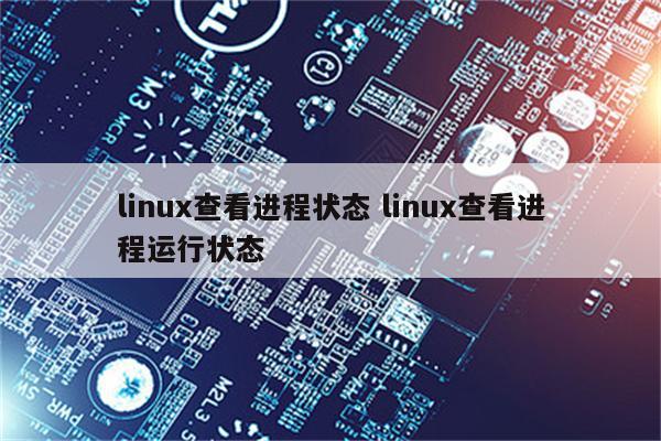 linux查看进程状态 linux查看进程运行状态