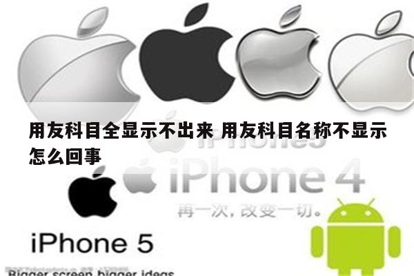 用友科目全显示不出来 用友科目名称不显示怎么回事