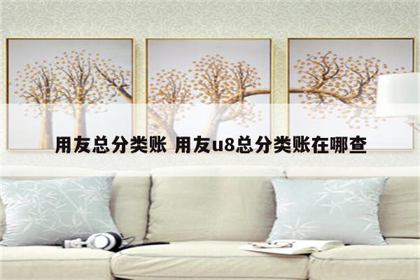 用友总分类账 用友u8总分类账在哪查