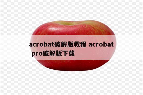 acrobat破解版教程 acrobat pro破解版下载