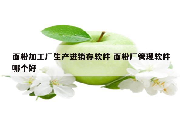面粉加工厂生产进销存软件 面粉厂管理软件哪个好