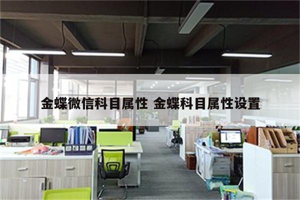金蝶微信科目属性 金蝶科目属性设置