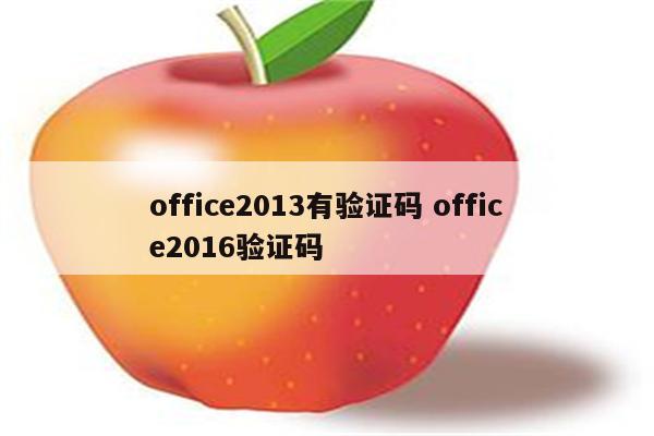 office2013有验证码 office2016验证码
