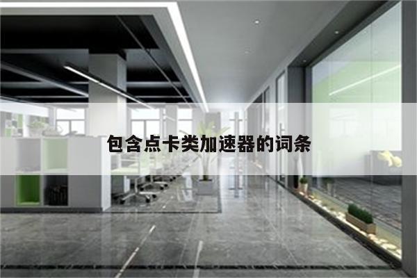 包含点卡类加速器的词条