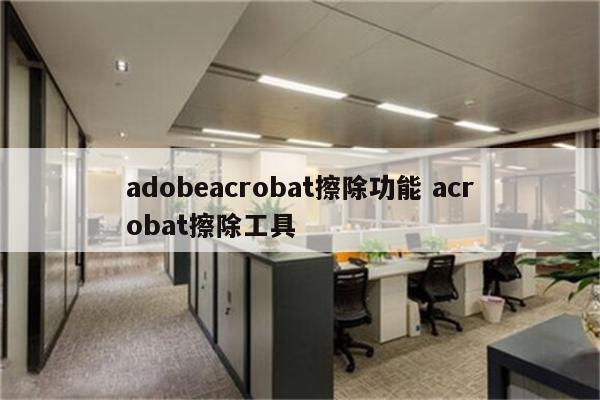 adobeacrobat擦除功能 acrobat擦除工具