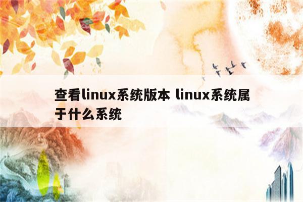 查看linux系统版本 linux系统属于什么系统