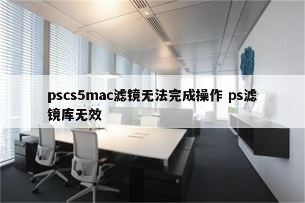 pscs5mac滤镜无法完成操作 ps滤镜库无效