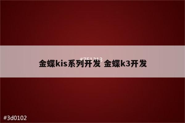 金蝶kis系列开发 金蝶k3开发