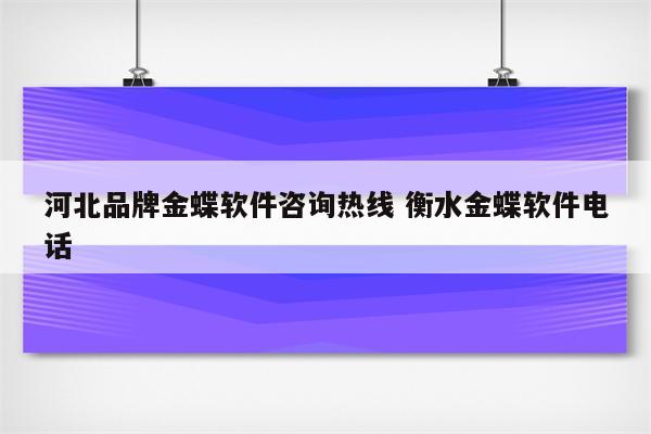 河北品牌金蝶软件咨询热线 衡水金蝶软件电话
