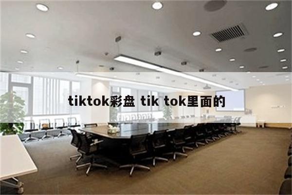 tiktok彩盘 tik tok里面的