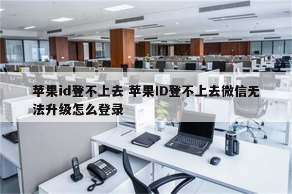 苹果id登不上去 苹果ID登不上去微信无法升级怎么登录