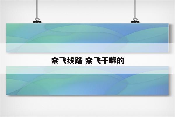 奈飞线路 奈飞干嘛的