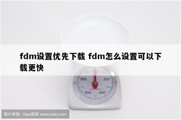 fdm设置优先下载 fdm怎么设置可以下载更快