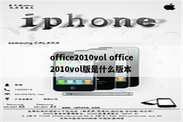 office2010vol office2010vol版是什么版本