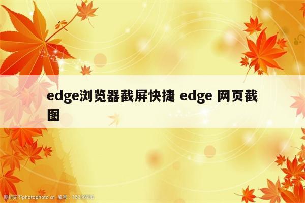 edge浏览器截屏快捷 edge 网页截图