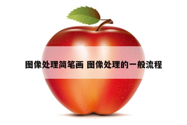 图像处理简笔画 图像处理的一般流程
