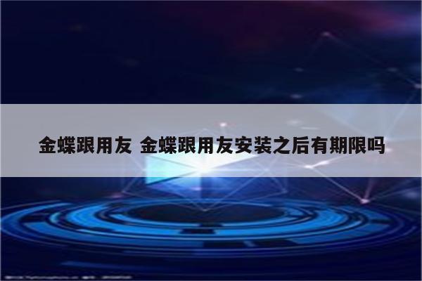 金蝶跟用友 金蝶跟用友安装之后有期限吗