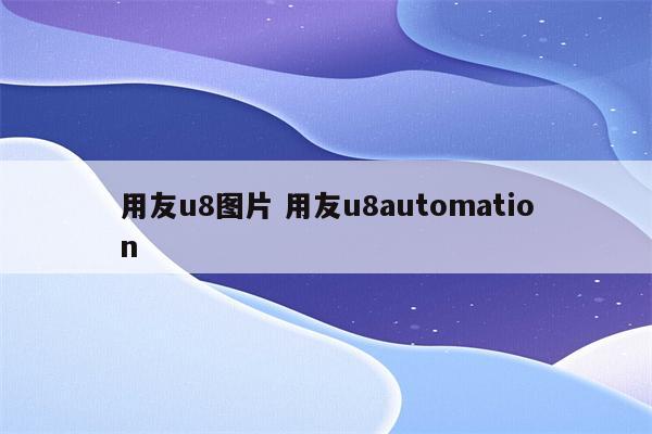 用友u8图片 用友u8automation