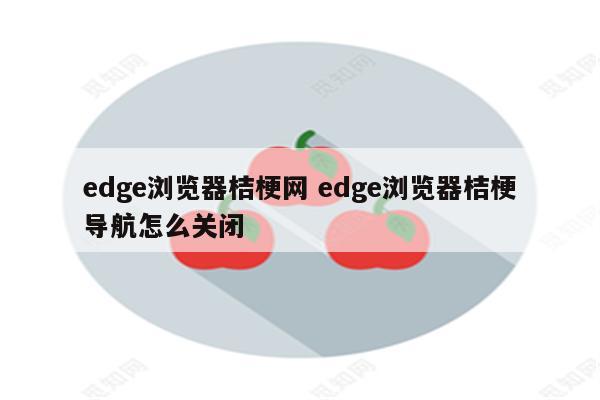 edge浏览器桔梗网 edge浏览器桔梗导航怎么关闭