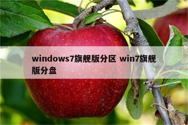 windows7旗舰版分区 win7旗舰版分盘