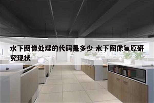 水下图像处理的代码是多少 水下图像复原研究现状