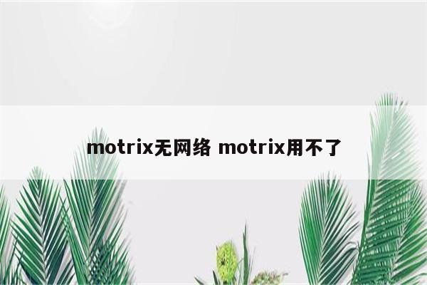 motrix无网络 motrix用不了