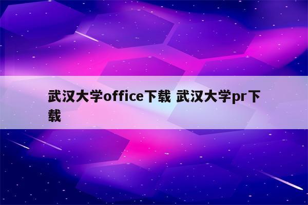 武汉大学office下载 武汉大学pr下载