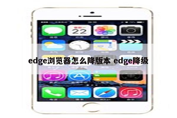 edge浏览器怎么降版本 edge降级