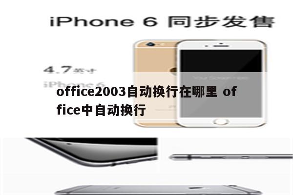 office2003自动换行在哪里 office中自动换行
