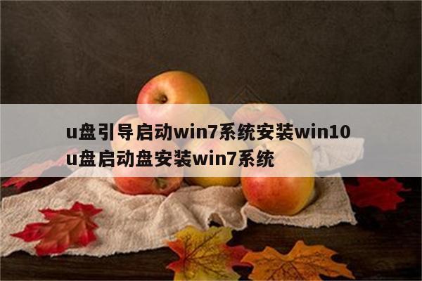 u盘引导启动win7系统安装win10 u盘启动盘安装win7系统