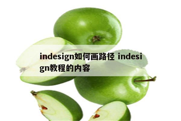 indesign如何画路径 indesign教程的内容