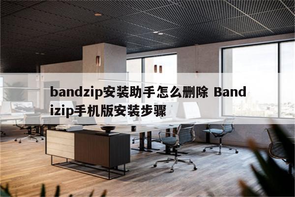 bandzip安装助手怎么删除 Bandizip手机版安装步骤